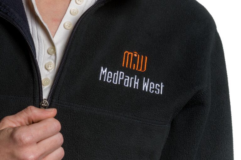 MedPark West embroidered logo on jacket