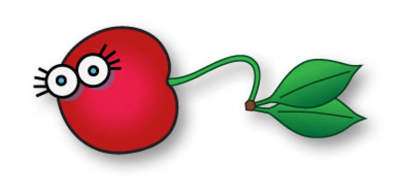 Cartoon cherry from the iPhone game Food Fight!