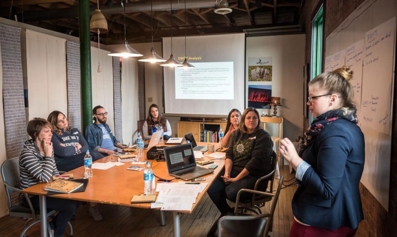 People meeting around a table