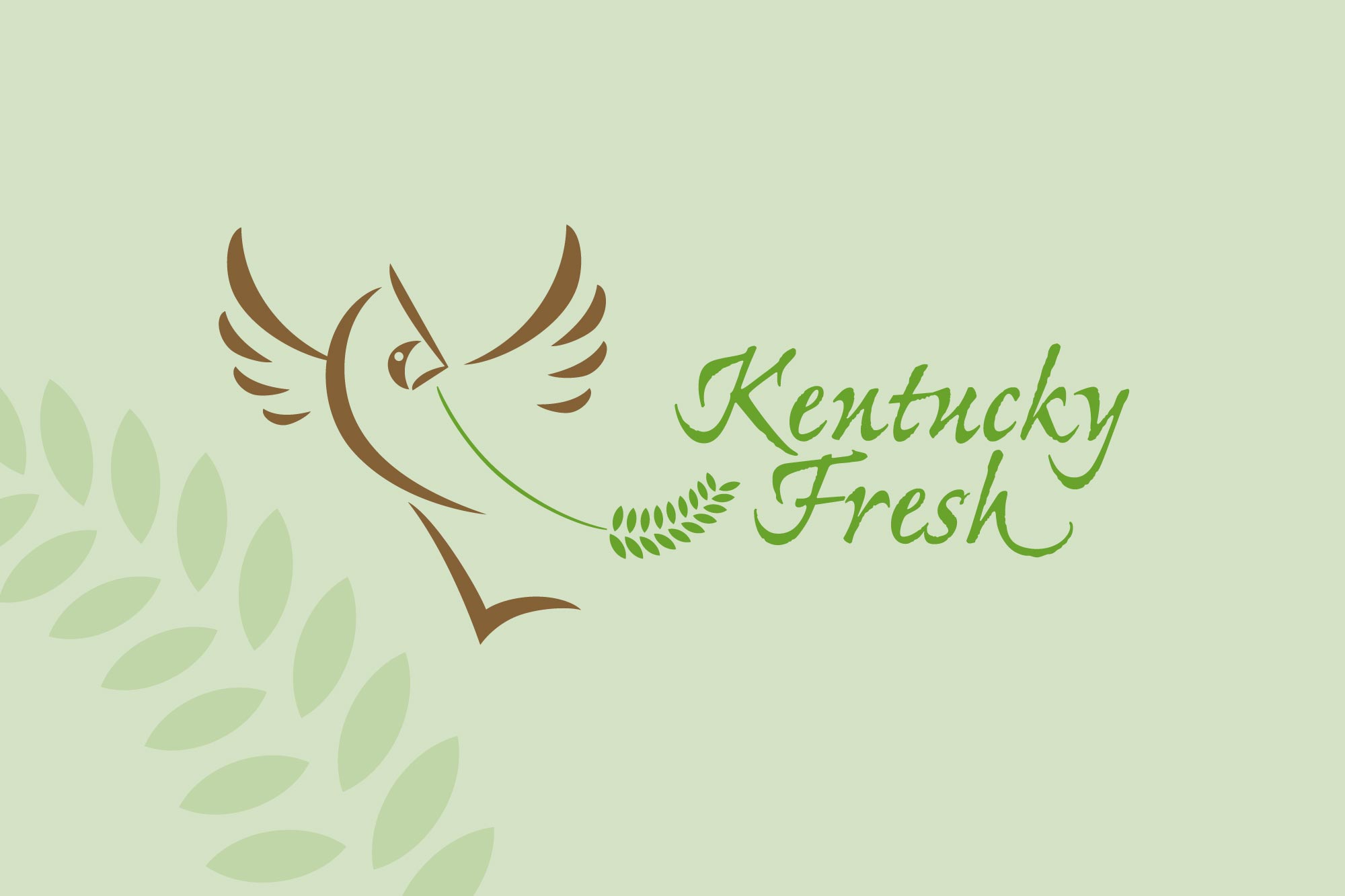 Kentucky Fresh logo with stylized Cardinal bird illustration
