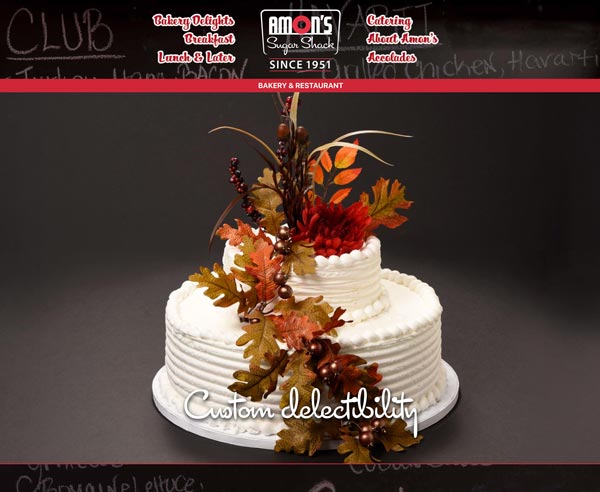 Amon's Sugar Shack website front page