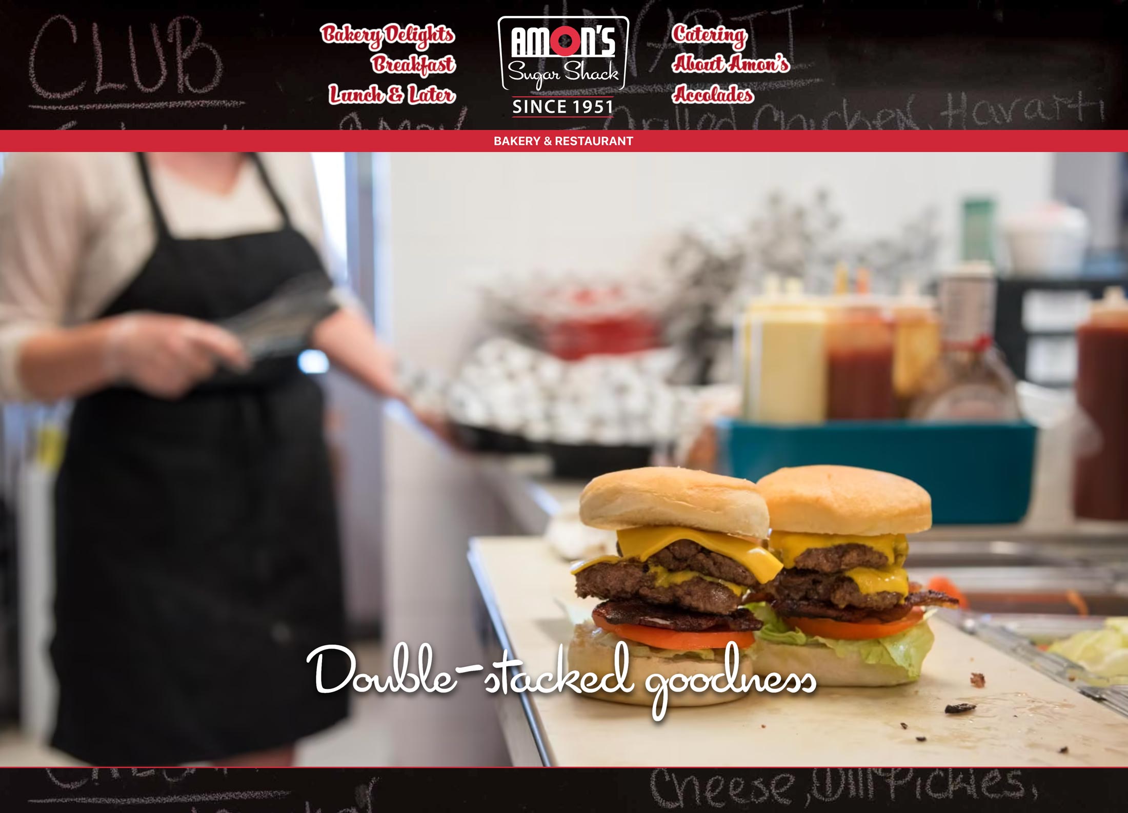 Amon's Sugar Shack website front page
