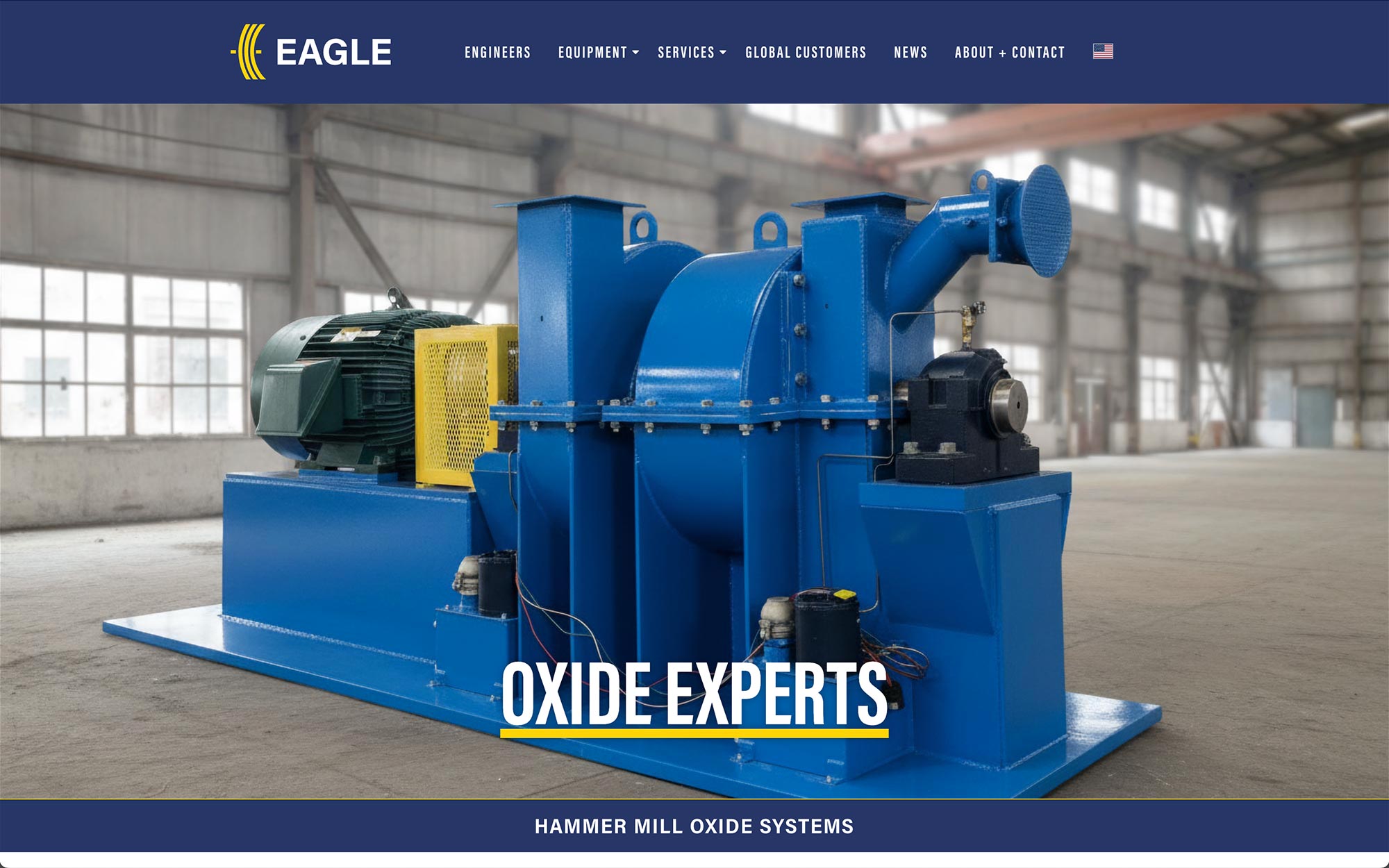 Eagle website page for Hammer Mill Oxide Systems.