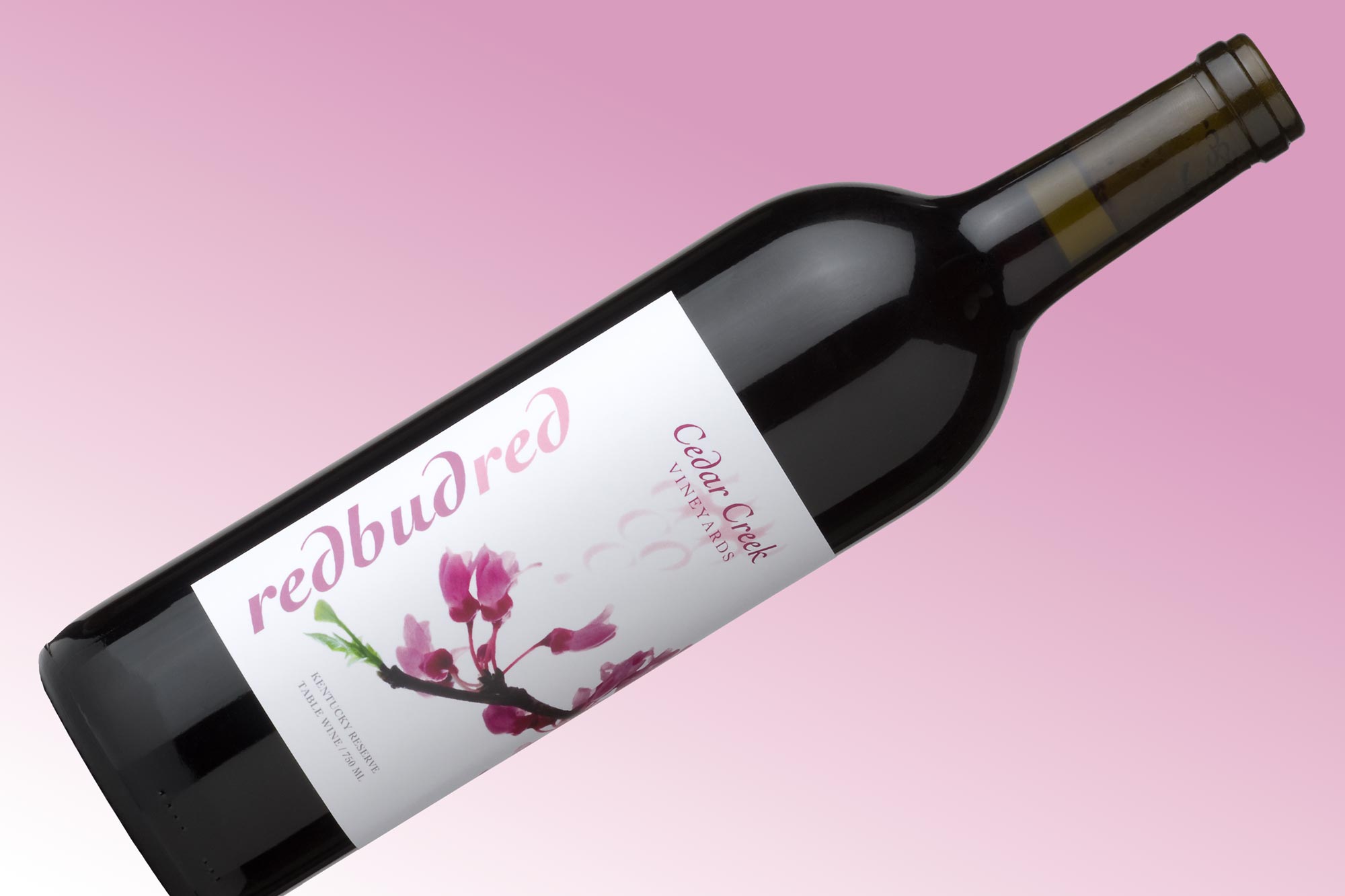 Cedar Creek Redbud Red wine bottle designed by KSD Kinetic Strategic Design