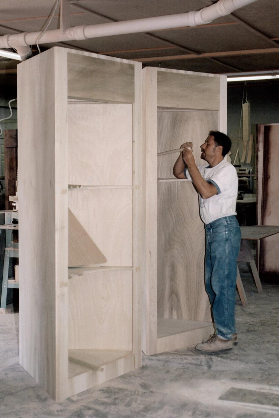 McCreary County Folklife exhibit cabinet construction