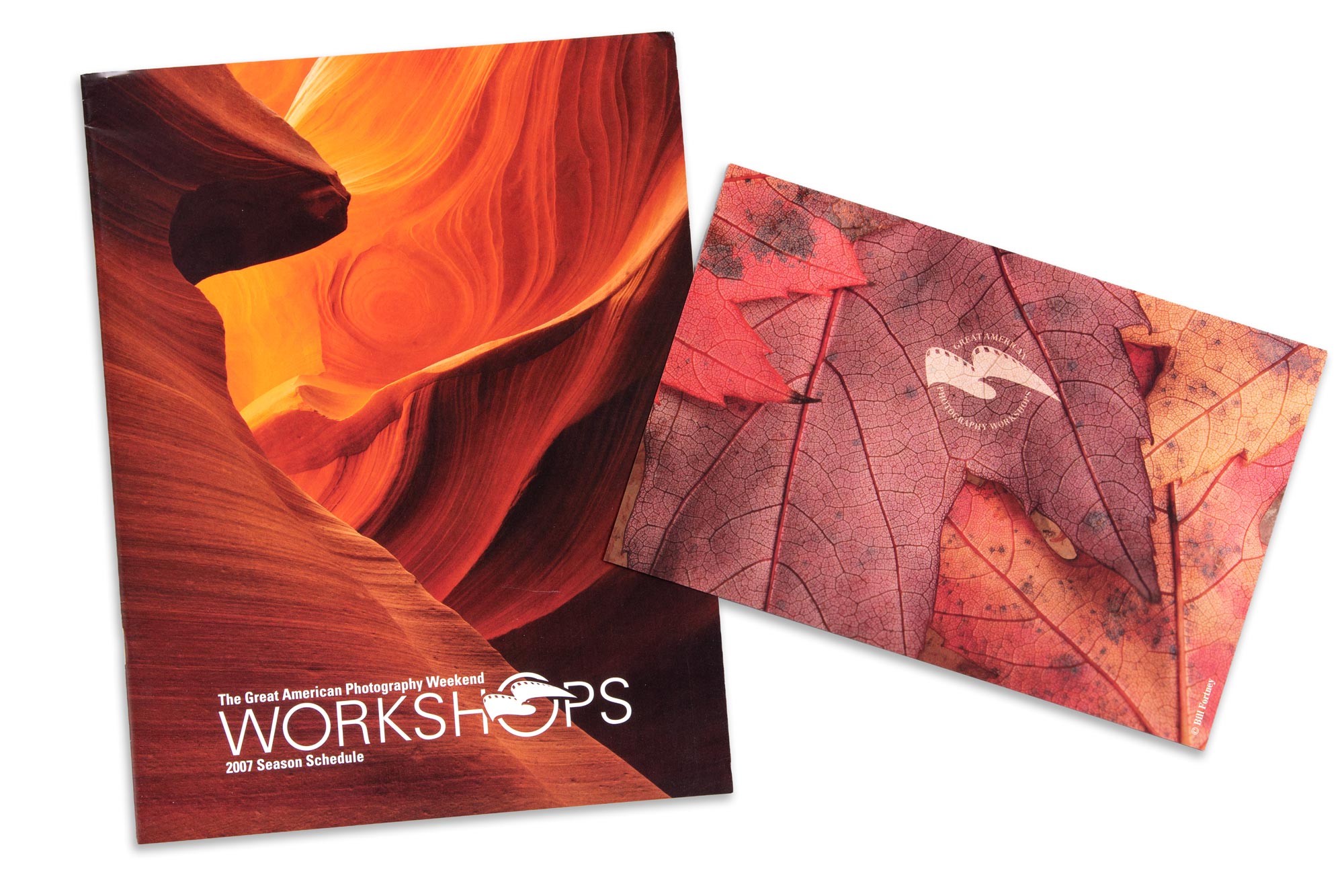 Great American Photography Weekend card and Great American Photography Weekend Workshops brochure.