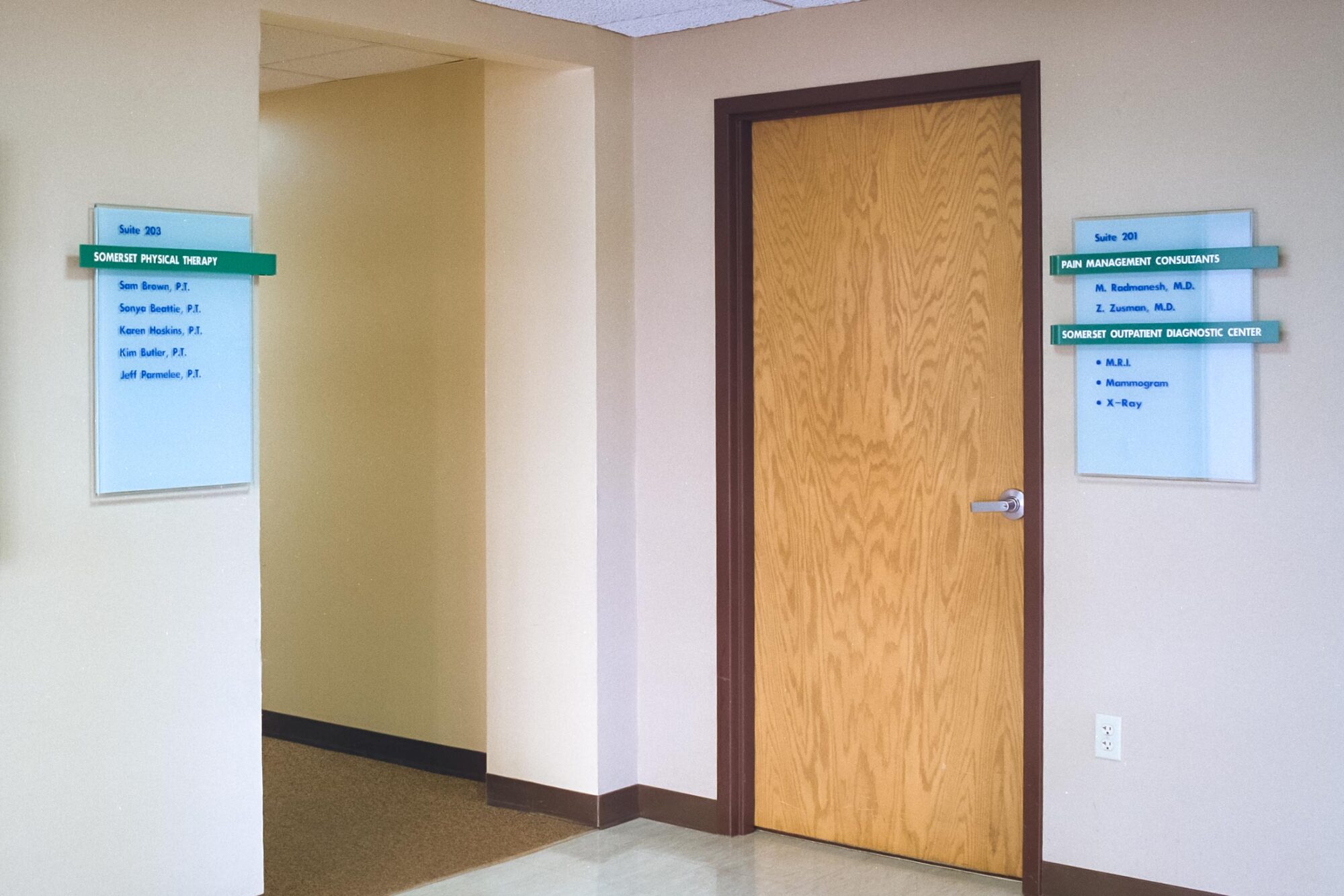 Grissom Medical Building interior directory signs