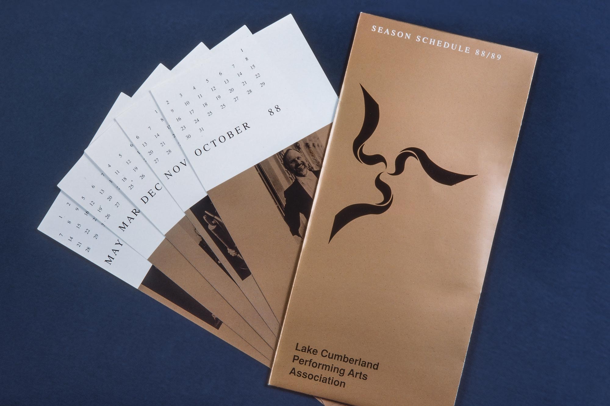 Lake Cumberland Performing Arts Association season schedule brochure for 1988-89