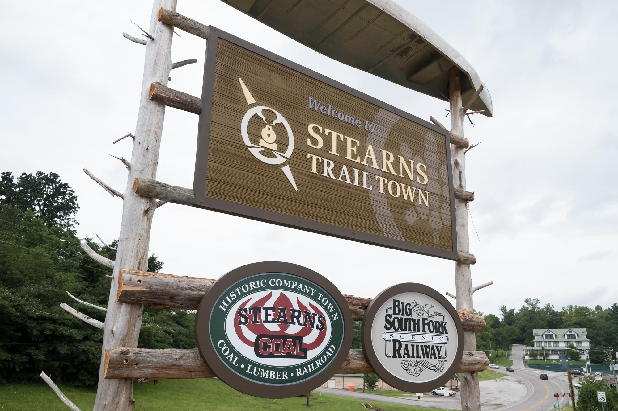 Stearns Trail Town sign