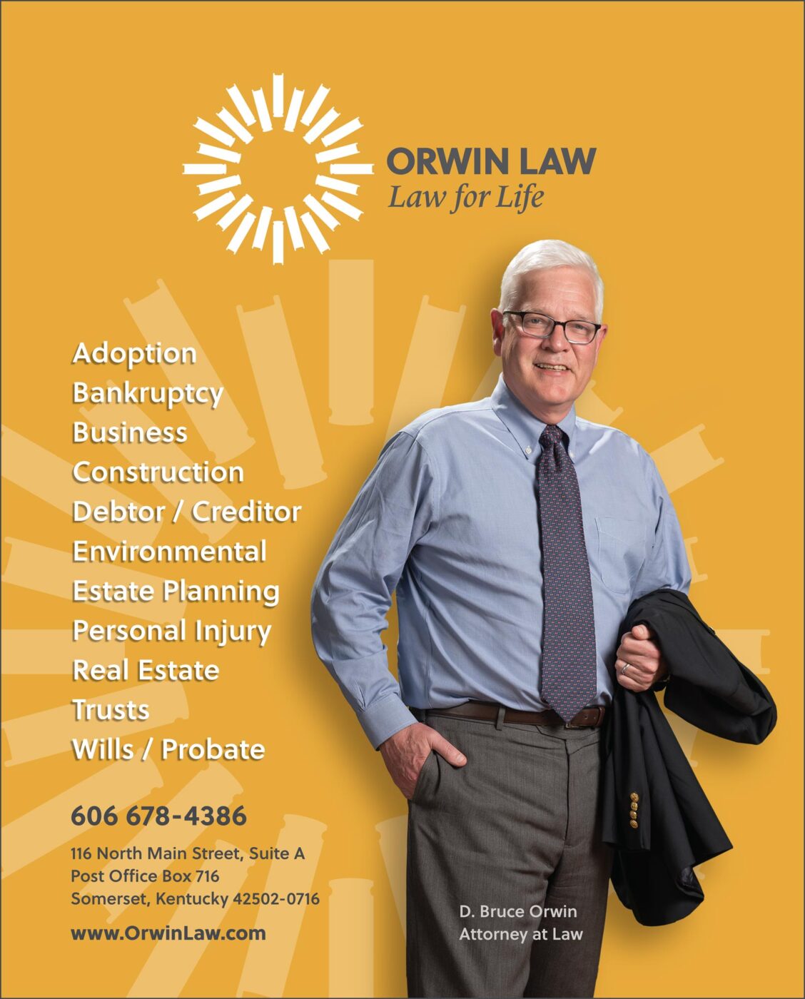Advertisement for Orwin Law