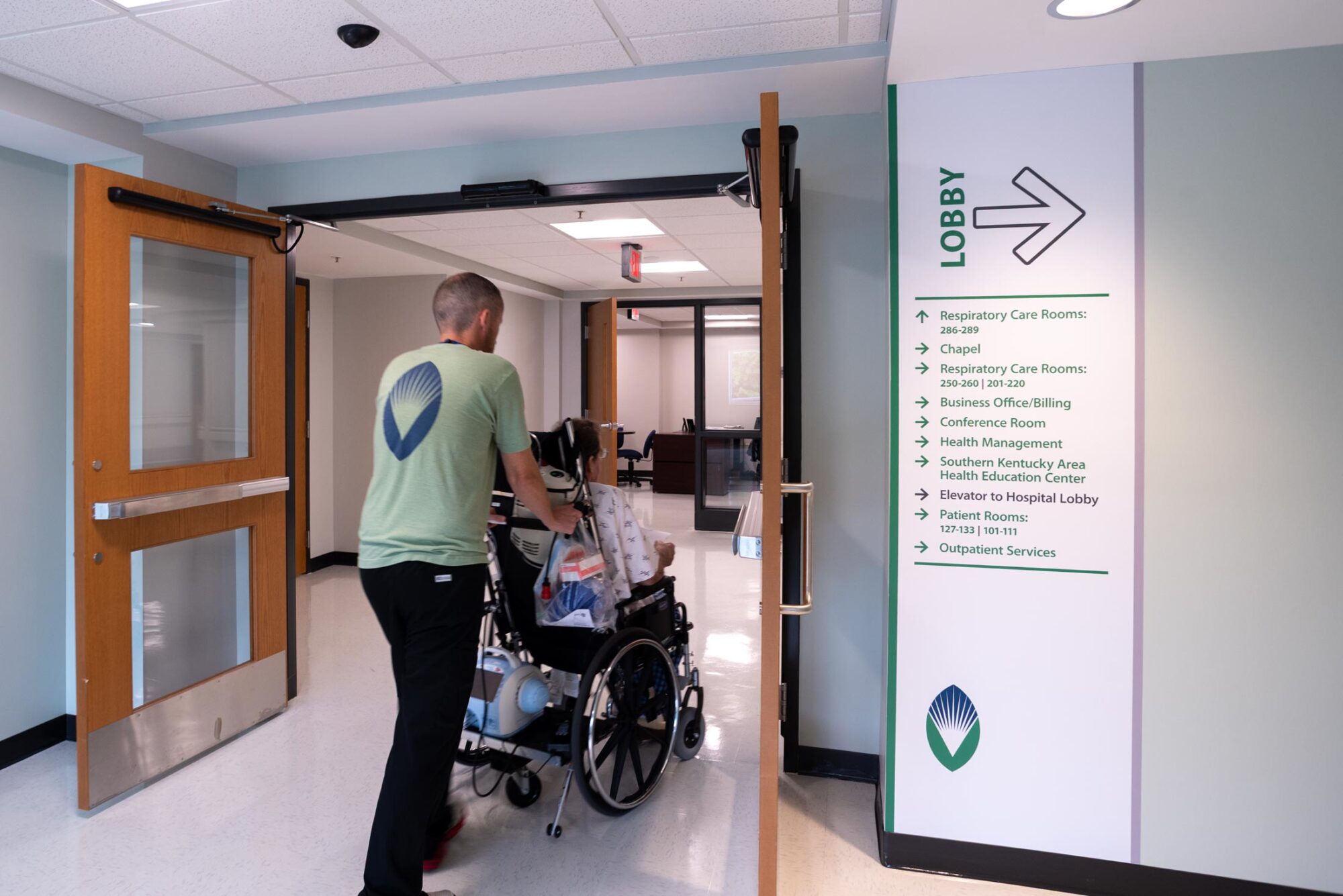 Rockcastle Regional Hospital interior directional sign