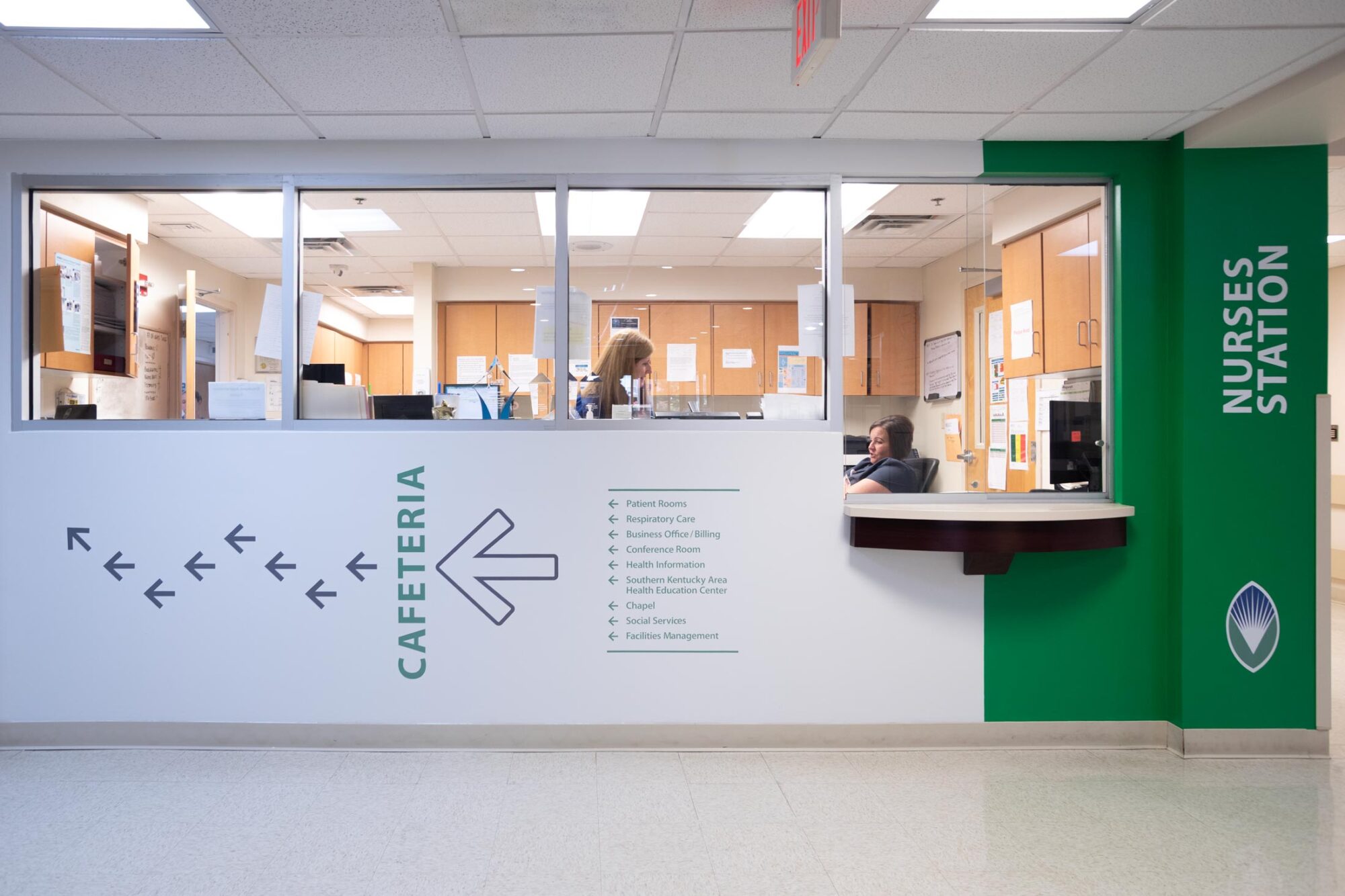 Rockcastle Regional Hospital interior directional sign