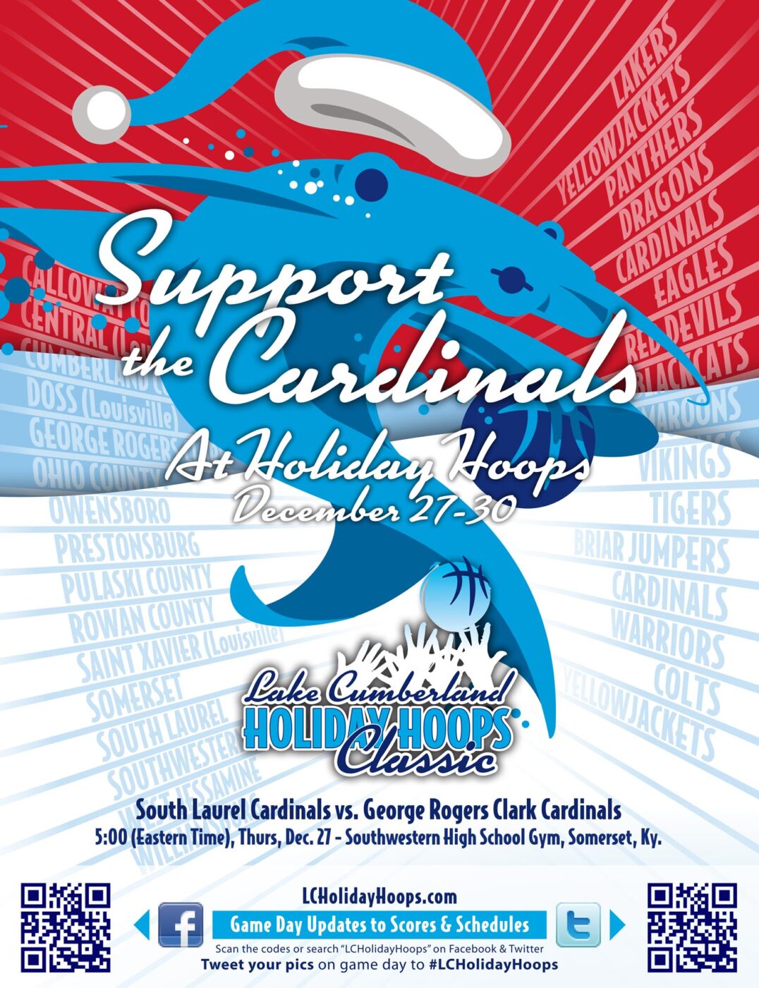 Poster for Lake Cumberland Holiday Hoops Classic.