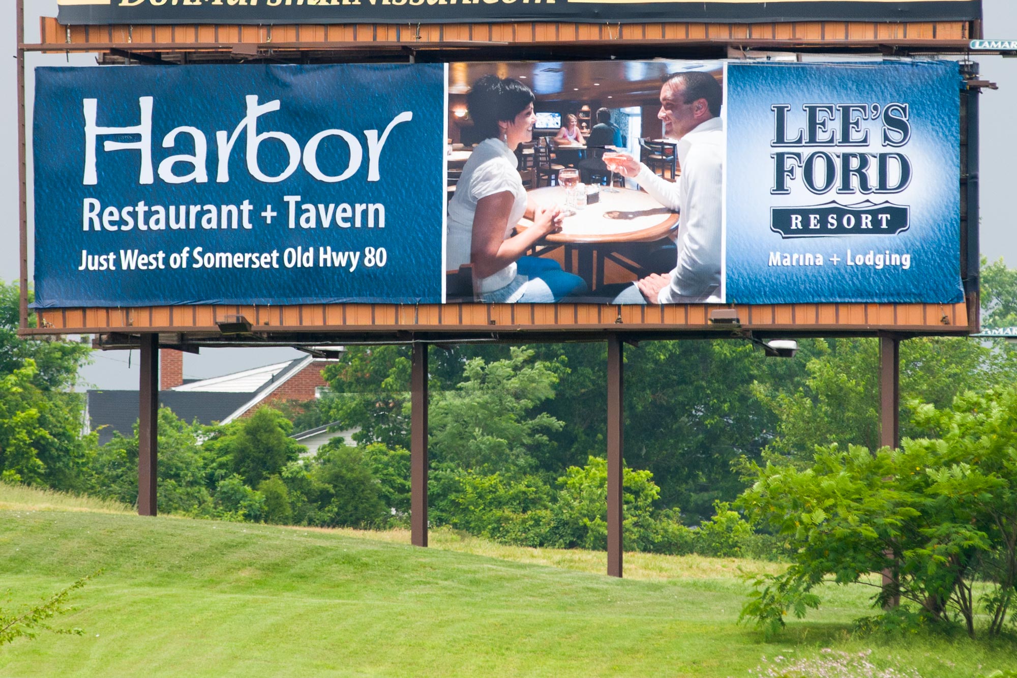 Billboard for Lee's Ford Resort