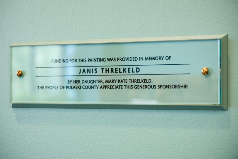 Memorial wall sign made with glass