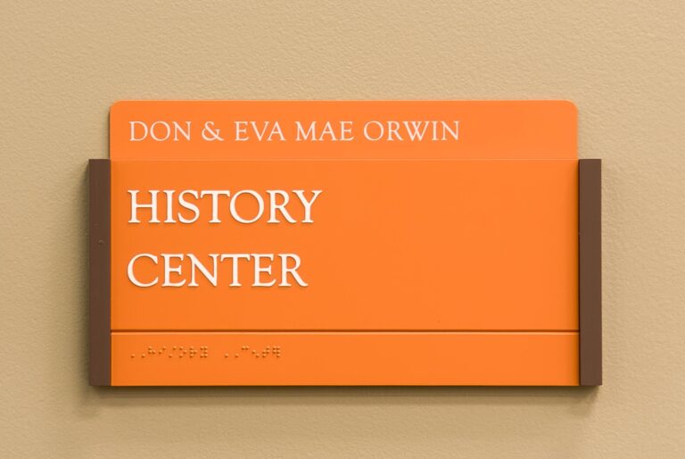 History Center wall sign