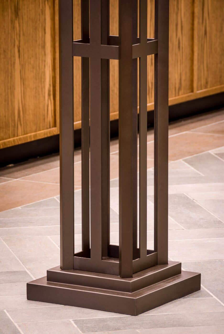 Metal sign base detail