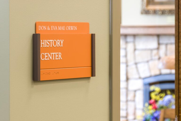 History Center room sign
