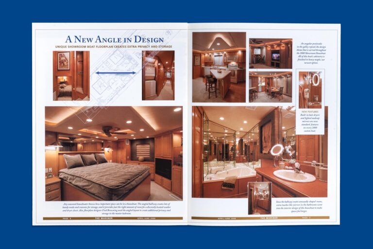 Interior photo spread from an edition of The Mariner newsletter.