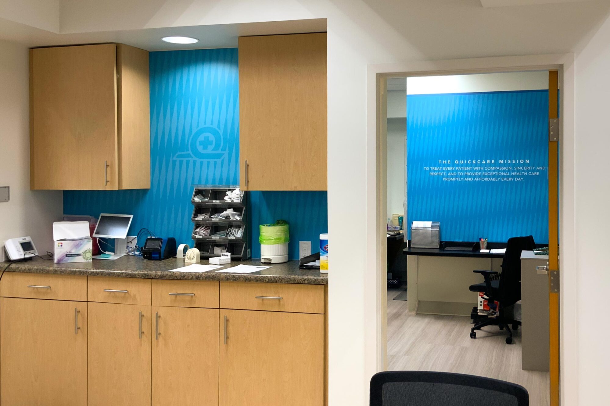 Quick Care interior wall graphics