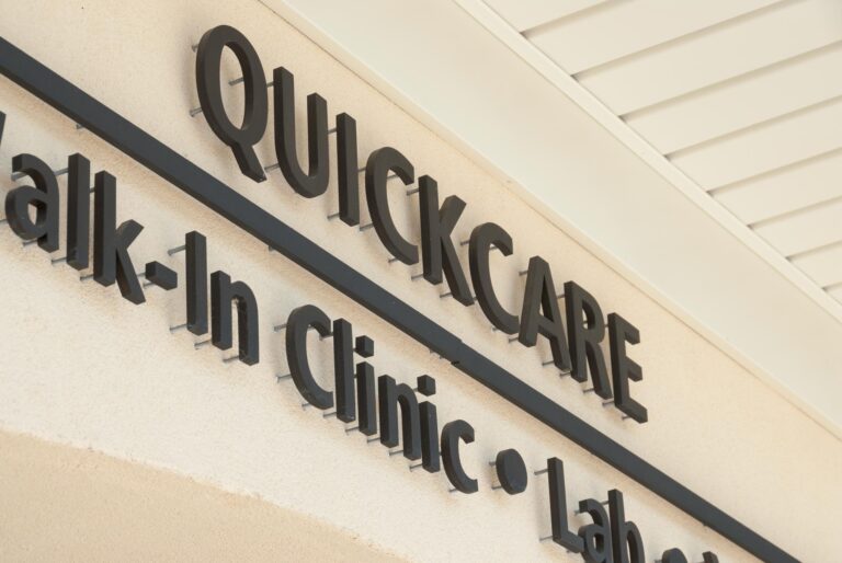 QuickCare letters showing building attachment pins