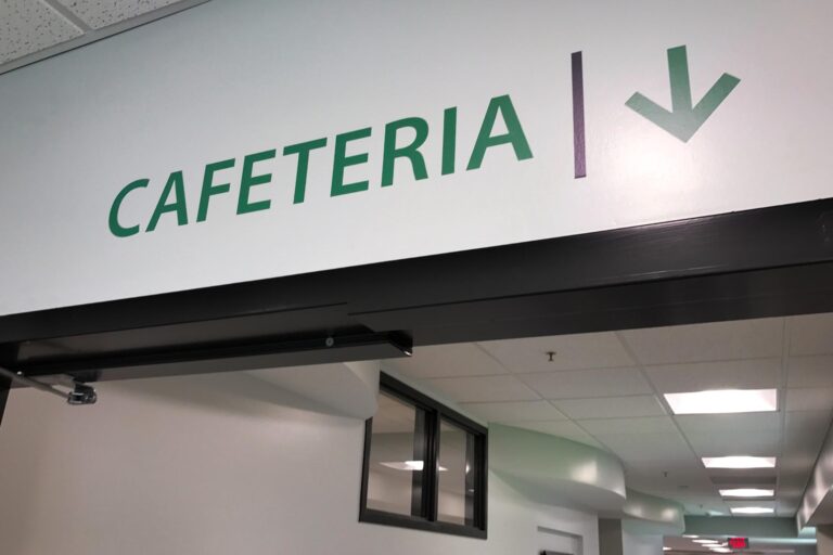 Rockcastle Regional Hospital interior directional sign
